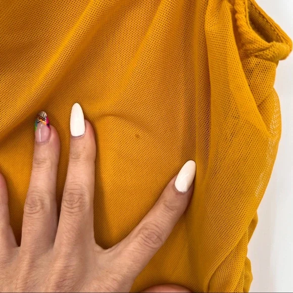 Heart & Hips Ruched Orange Dress Size Large - Picture 4 of 8